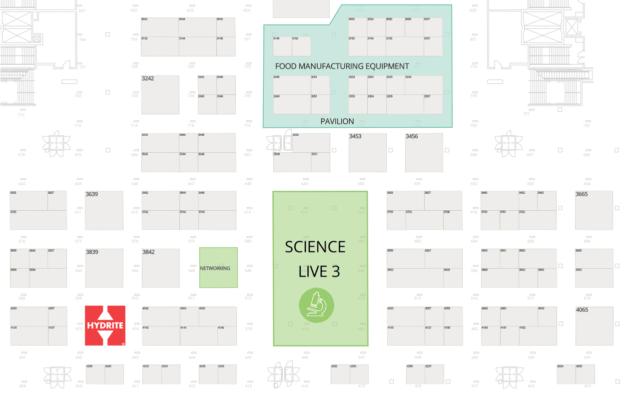 2026 IFT FIRST Expo Map Hydrite Booth 4039