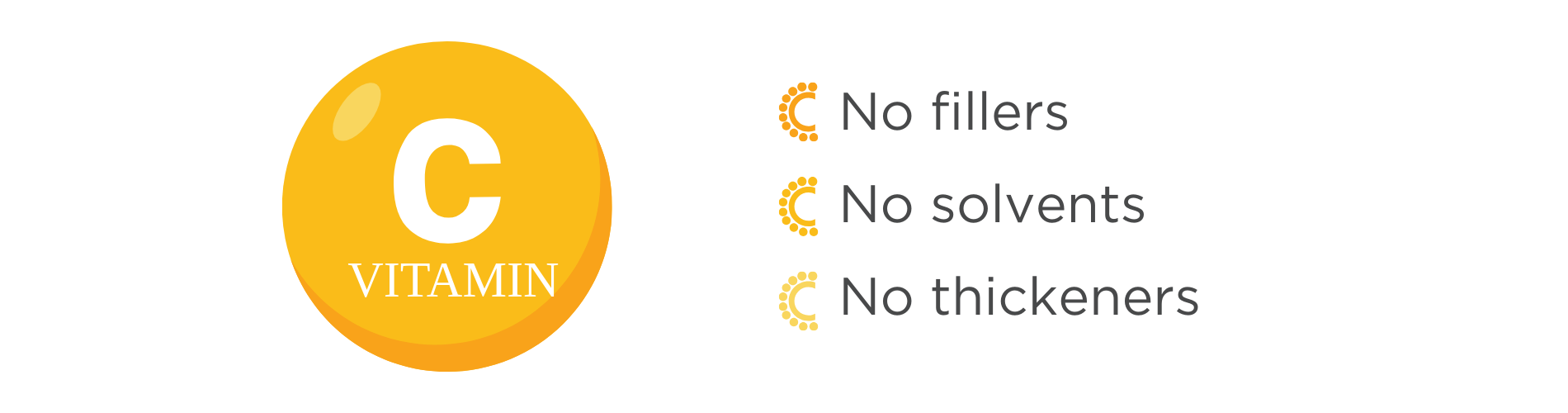 Vitamin C No fillers, no solvents, no thickeners
